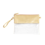 Monogrammed Gold Clear Purse