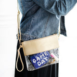 Monogrammed Gold Clear Purse