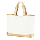 Monogrammed Creme Cabana Tote Bag