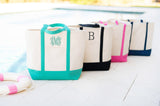 Monogrammed Canvas Everyday Tote Bag