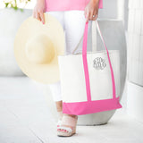 Monogrammed Canvas Everyday Tote Bag