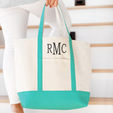 Monogrammed Canvas Everyday Tote Bag