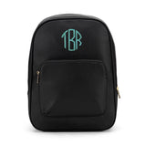 Monogrammed Black Backpack