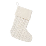 Monogrammed Cable Knit Christmas Stocking