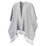 Monogrammed Smokey Leopard Print Shawl