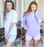 Monogrammed Seersucker Scallop Shorts