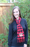 Monogrammed Patterned Cashmere Feel Scarf