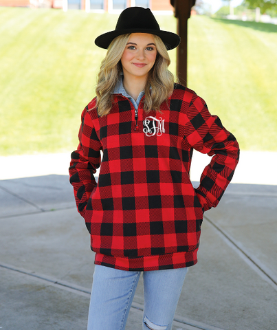 Buffalo plaid quarter zip discount