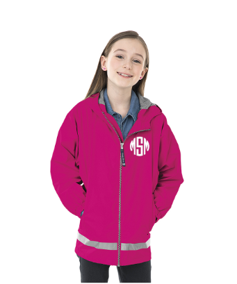Monogrammed New Englander Youth Rain Jacket