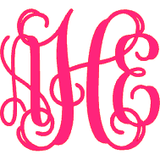 Three Initial Monogram Vinyl Decal