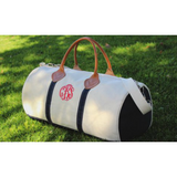 Monogrammed Canvas Duffel Bag