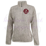 Monogrammed Heathered Fleece Pullover