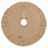 Monogrammed Burlap Christmas Tree Skirt