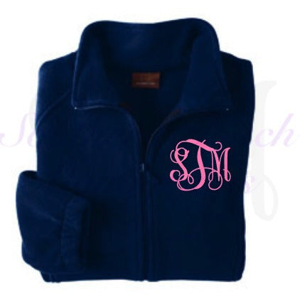 Monogrammed Ladies Fleece Full Zip Jacket