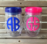 Monogrammed Wine Acrylic Tumbler