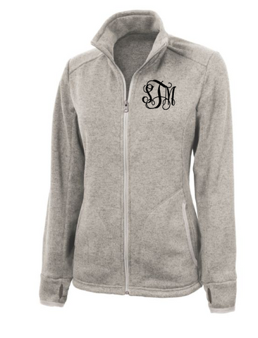 Monogrammed sales fleece jacket