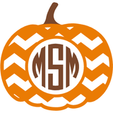 Monogrammed Pumpkin Vinyl Decal