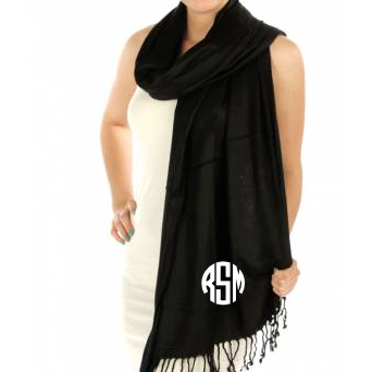Monogrammed Cashmere Feel Scarf – Southern Touch Monograms