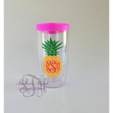 Monogrammed Pineapple Acrylic Tumbler