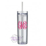 Monogrammed Skinny Acrylic Tumbler