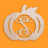 Pumpkin Wooden Monogram