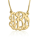 Monogrammed Circle Script Necklace