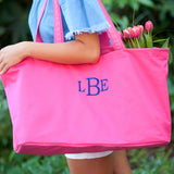 Monogrammed Hot Pink Ultimate Tote Bag