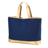 Monogrammed Navy Cabana Tote Bag