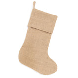 Monogrammed Burlap Christmas Stocking