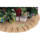 Monogrammed Burlap Christmas Tree Skirt