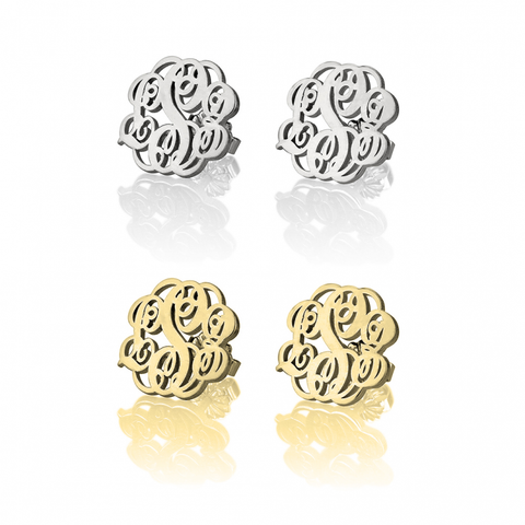 Monogrammed Classic Stud Earrings