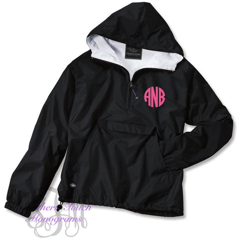 Monogrammed Pullover Rain Jacket