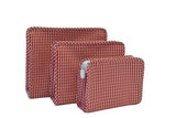 Monogrammed Red Gingham Roadie Pouch