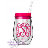 Monogrammed Wine Acrylic Tumbler