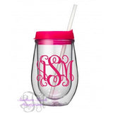 Monogrammed Wine Acrylic Tumbler