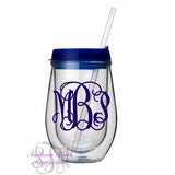 Monogrammed Wine Acrylic Tumbler