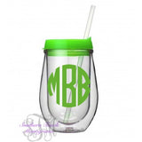 Monogrammed Wine Acrylic Tumbler